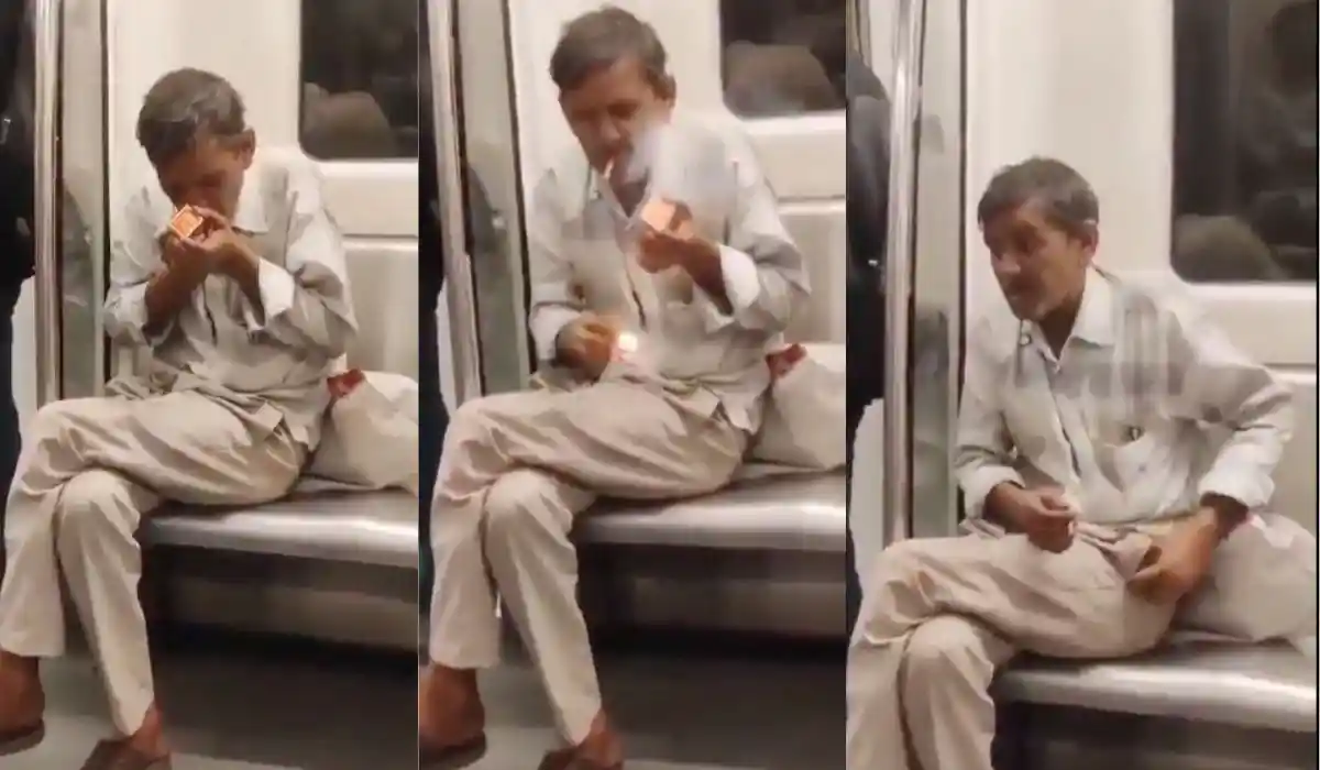 Beedi lit in Delhi Metro